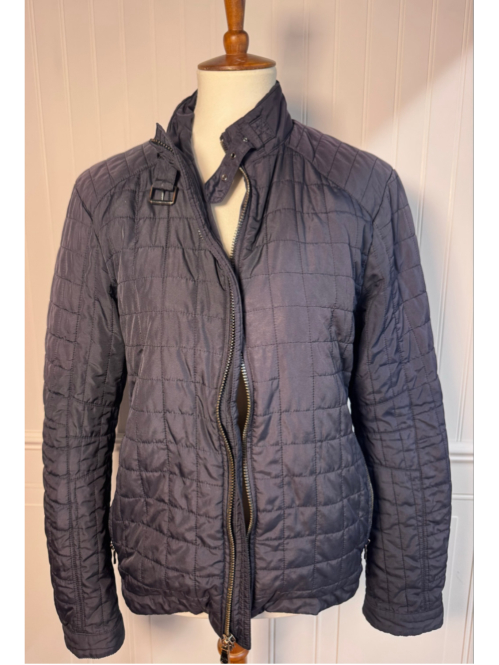 Women's Michael Kors Quilted Puffer Jacket Navy Size M
